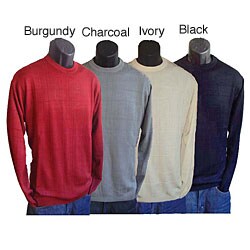 Anthology Men's Silk Grid Crew Sweater