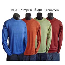 Anthology Men's Silk Grid Crew Sweater