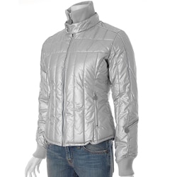 Steve Madden Metallic Quilted Bubble Jacket
