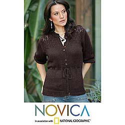 Alpaca Wool 'Highland Elegance' Sweater (Peru)
