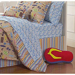 Hawaiian Surf Blue Pillows (Set of 2)