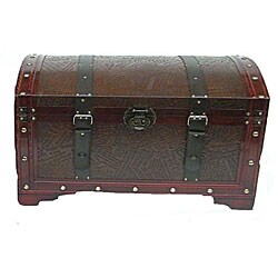 Antiqued Victorian Steamer Trunk