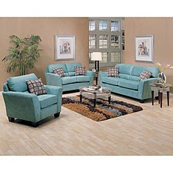 Westwood Tiffany Blue Microfiber Furniture Set