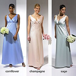 Jump Apparel Women's V-neck Bridesmaid's Dress