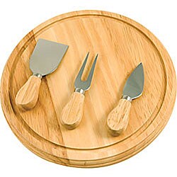 KitchenWorthy Rubberwood Board and Serving Set (Pack of 10)