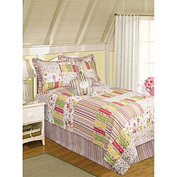 Stephanie Cotton Patchwork Quilt Set and Pillow