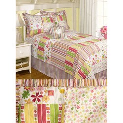 Stephanie Cotton Patchwork Quilt Set and Pillow