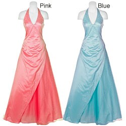 Hannah Women's Halter-style Evening Prom Gown.
