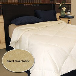 Noni 400 Thread Count White Goose Down Comforter and Duvet Set