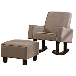 Modern Rocker with Ottoman
