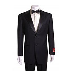 Mantoni Men's Black Wool 2-button Tuxedo
