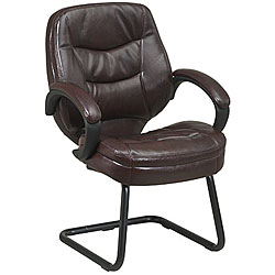 Office Star Espresso Eco-leather Visitors Chair