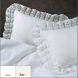 Ruffled Lauren Eyelet Pillow Shams (Pack of 2)