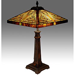 Tiffany-style Stained Glass Mission Table Lamp