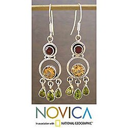 Citrine and Peridot 'Altogether' Earrings (India)
