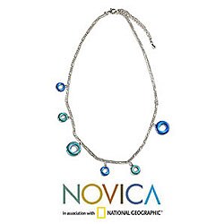 Sterling Silver 'Cool Hoopla' Necklace (Thailand)