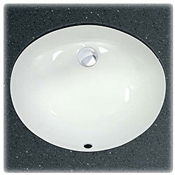 Ticor Porcelain Undermount Bathroom White Vanity Sink