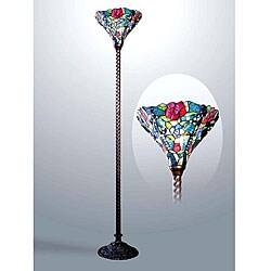 Tiffany-style Bronze Torchiere