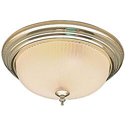 Polished Brass 3-light Flush-mount Ceiling Fixture