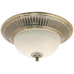 Antique Brass Flush-mount Light Fixture