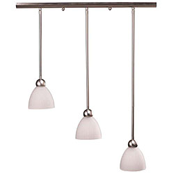 Brushed Nickel 3-light Island Light