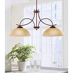 Antique Copper 2-light Island Chandelier