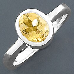 Sterling Silver Citrine Ring (India)