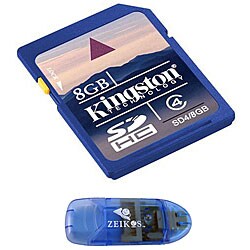 Kingston 8 GB Class 4 SDHC SD Memory Card Kit