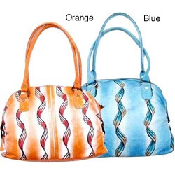 Kozmic Hand-painted Leather Hobo Bag