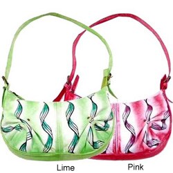 Kozmic Hand-painted Leather Hobo Bag