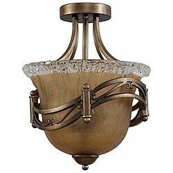 Donatelli Platinum Bronze Semi-flush Mount Light