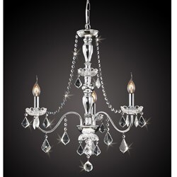 Chrome 3-light Crystal Chandelier