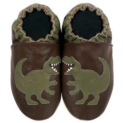 Helloyaya T-rex Brown Leather Infant Toddler Shoes