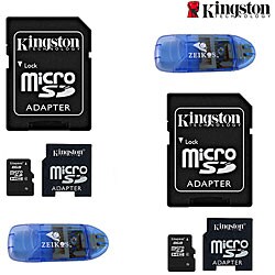 Kingston 8GB Micro SDHC with Dual SD Adapters (Set of 2)