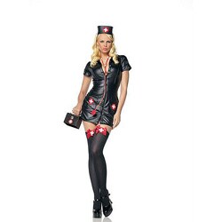 Sexy Leg Avenue 3-piece Pleather Nurse Halloween Costume