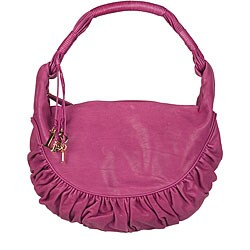 Christian Dior Purple Gypsy Medium Crescent Hobo