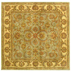 Hand-tufted Heritage Green/ Gold Wool Rug (8' Square)