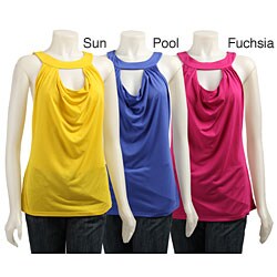 FINAL SALE Essentials by A.B.S. Women's Sleeveless Keyhole Top
