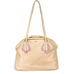 Prada 'Blush Flowers' Leather Shoulder Bag