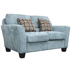 Westwood Tiffany Blue Microfiber Loveseat