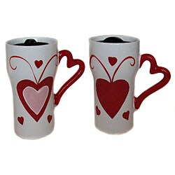Travel Coffee Mugs | Top Coffee Mugs | Ceramic Travel Coffee Mugs | Plastic Travel Coffee Mugs - My Sweet Heart Two-piece Travel Coffee Mug
