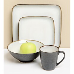 Sango Pristine Charcoal 16-piece Dinnerware Set