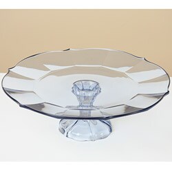 Villeroy & Boch My Garden 13-inch Blue Glass Footed Serving Bowl