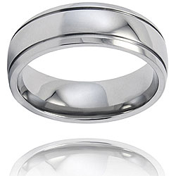 Titanium 7-mm Grooved and Polished Ring