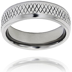 Titanium 7-mm Grooved and Polished Ring