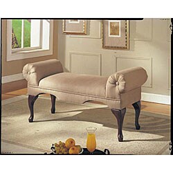 Hugo Tan Microfiber Rolled Arm Bench