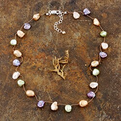 Pastel Freshwater Keshi Pearl Necklace (USA)