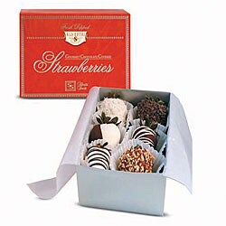 Gourmet Chocolate Strawberries with Express Shipping (Pack of 6)