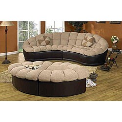 Bascilla 3-peice Sectional Sofa and Loveseat with Ottoman