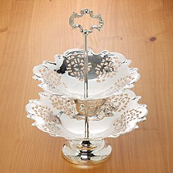 Towle Antique Reproduction 2-tier Pierced Server